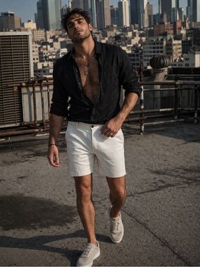 Reiss Wicket Tailored Shorts White Stretch Cotton Size 34 Men’s Smart Casual